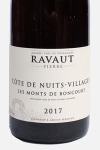 Cote de Nuits-Village "Les Monts de Boncourt" 2021 Rood, Domaine Pierre Ravaut